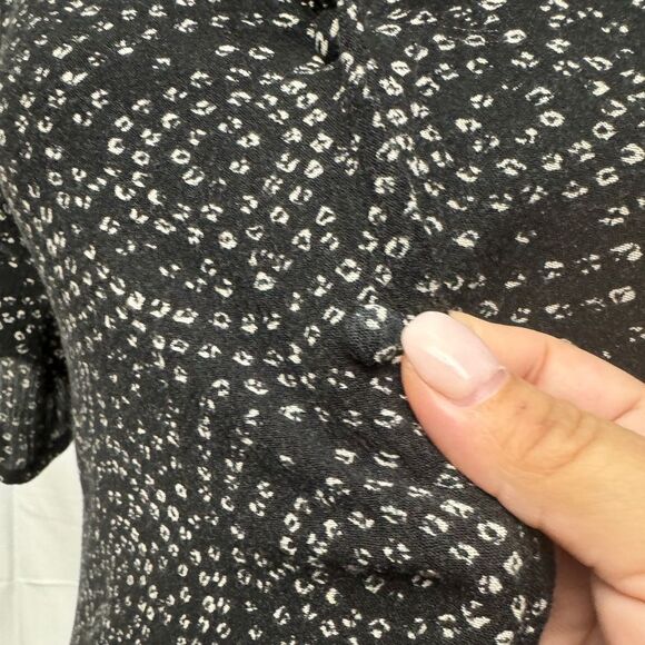 💎 Anthropologie Staring at Stars Trapeze Dress Black - Picture 6 of 10